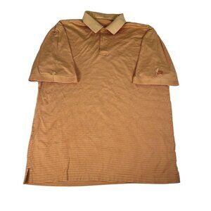 Joey Rodolfo Polo Yellow Striped Short Sleeve Collard Button Pullover Men's Top